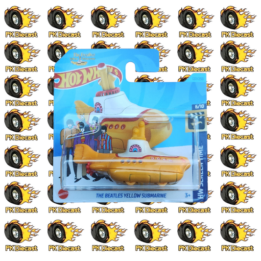 Hot Wheels 1:64 Mainline The Beatles Yellow Submarine 127/250 HW Screen Time Short Card