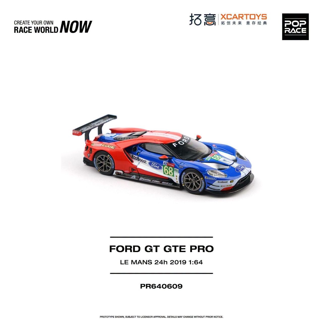 Pop Race 1:64 FORD GT GTE PRO LE MANS 24H 2019 #0609
