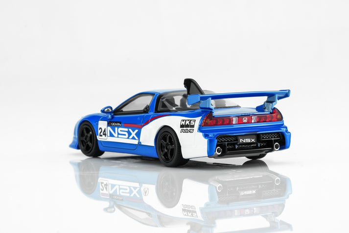 MotorHelix 1:64 Honda NSX-R Custom GT Look Blue & White Racing Livery