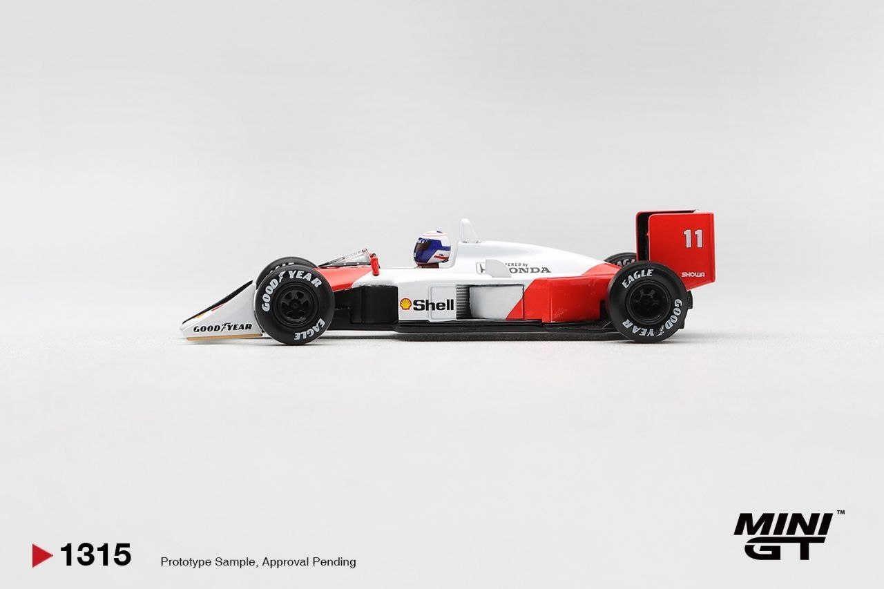 Mini GT 1:64 McLaren MP4/4 #11 Alain Prost 1988 Canadian Grand Prix  2nd Place #1315