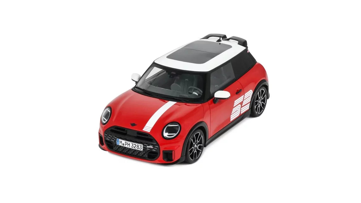 Ottomobile 1:18 Mini Cooper JCW 1965 Victory Edition Chili Red 2026 *Resin Series* OT1418