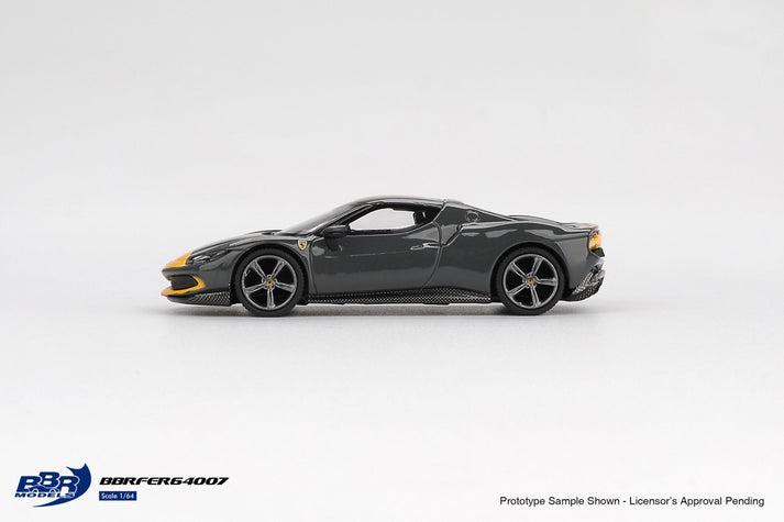 BBR Models 1:64 Ferrari 296 GTB Asseto Fiorano Grigio Scuro BBRFER64007