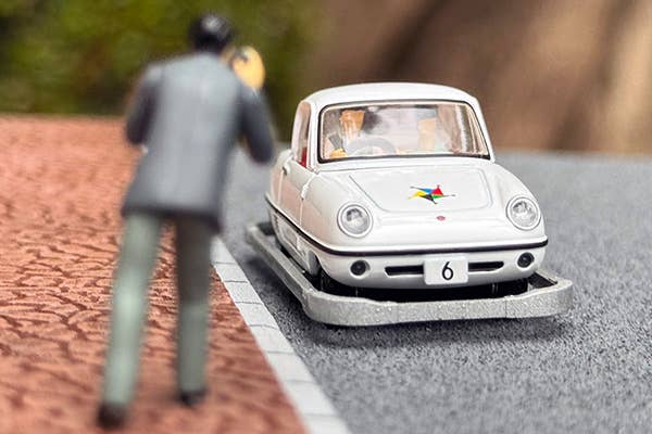 Tomica Limited Vintage 1:64 Kodomo No Kuni x TLV Datsun Baby #6 with Figure White