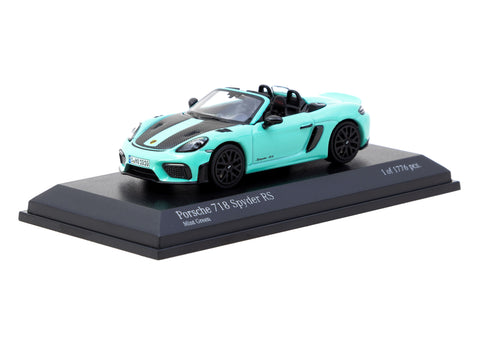 Tarmac Works x Minichamps 1:64 Porsche 718 Spyder RS Mint Green