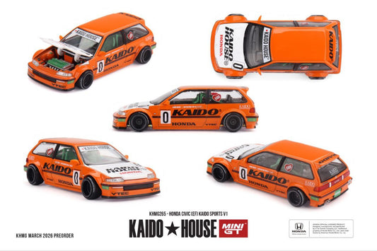 Kaido House x Mini GT 1:64 Honda Civic EF Kaido Sports V1 #265