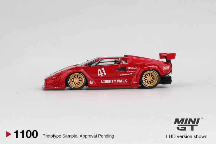 Mini GT 1:64 Lamborghini Countach LB-WORKS Red LHD #1100