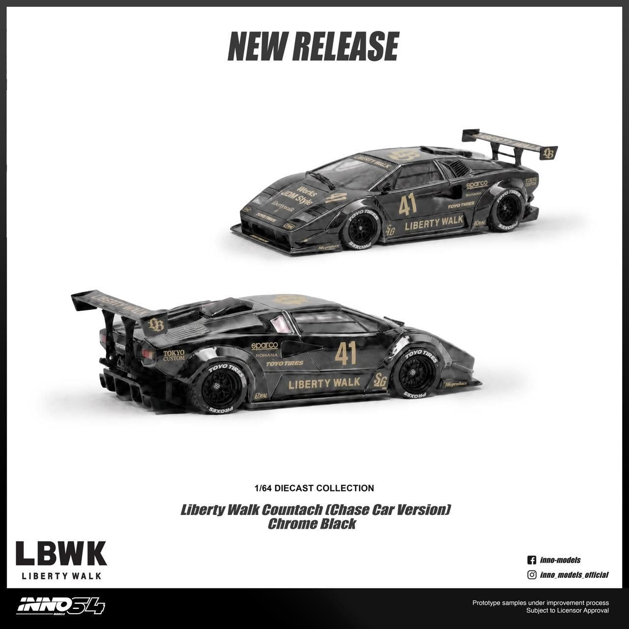 Inno64 Liberty Walk Countach White