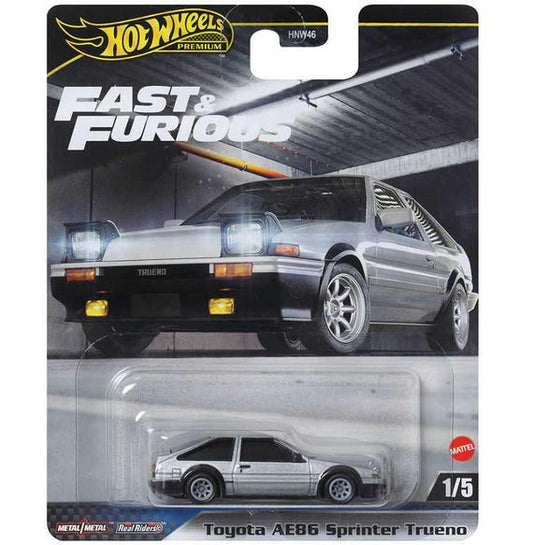 Hot Wheels 1:64 Fast & Furious Toyota AE86 Sprinter Trueno Premium 1/5