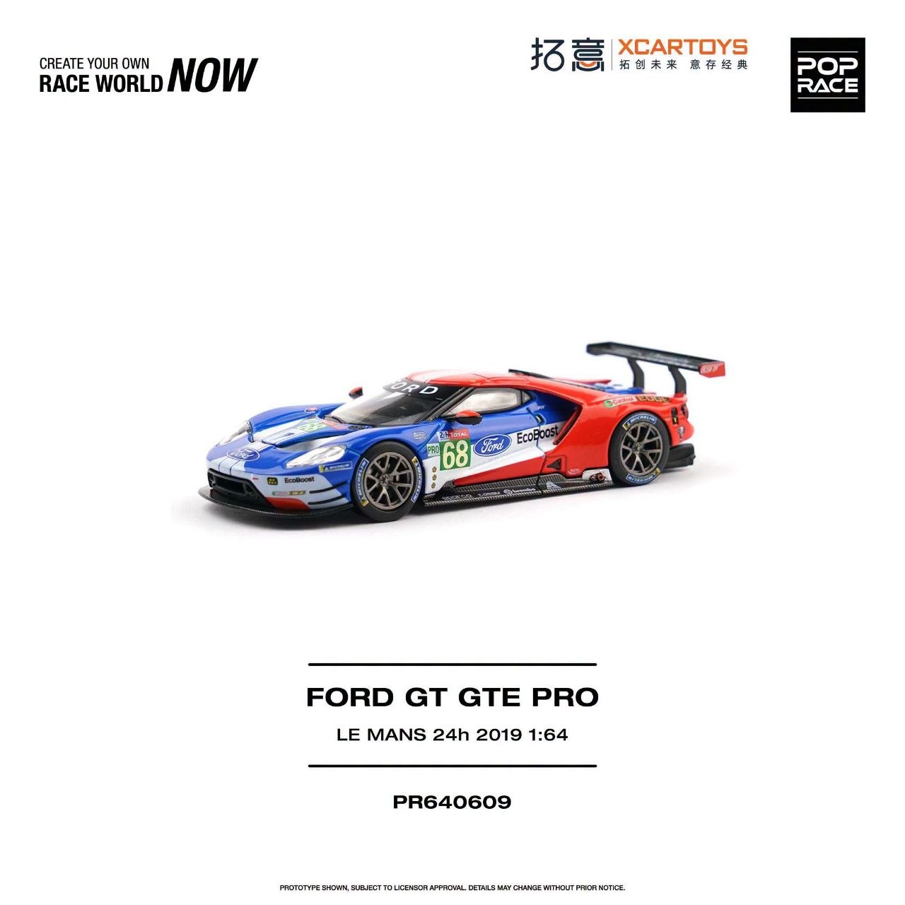 Pop Race 1:64 FORD GT GTE PRO LE MANS 24H 2019 #0609