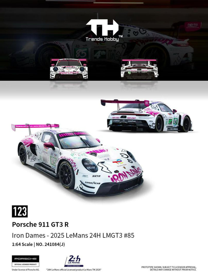 Trends Hobby 1:64 2025 Porsche 911 GT3 R #85 LeMans 24H