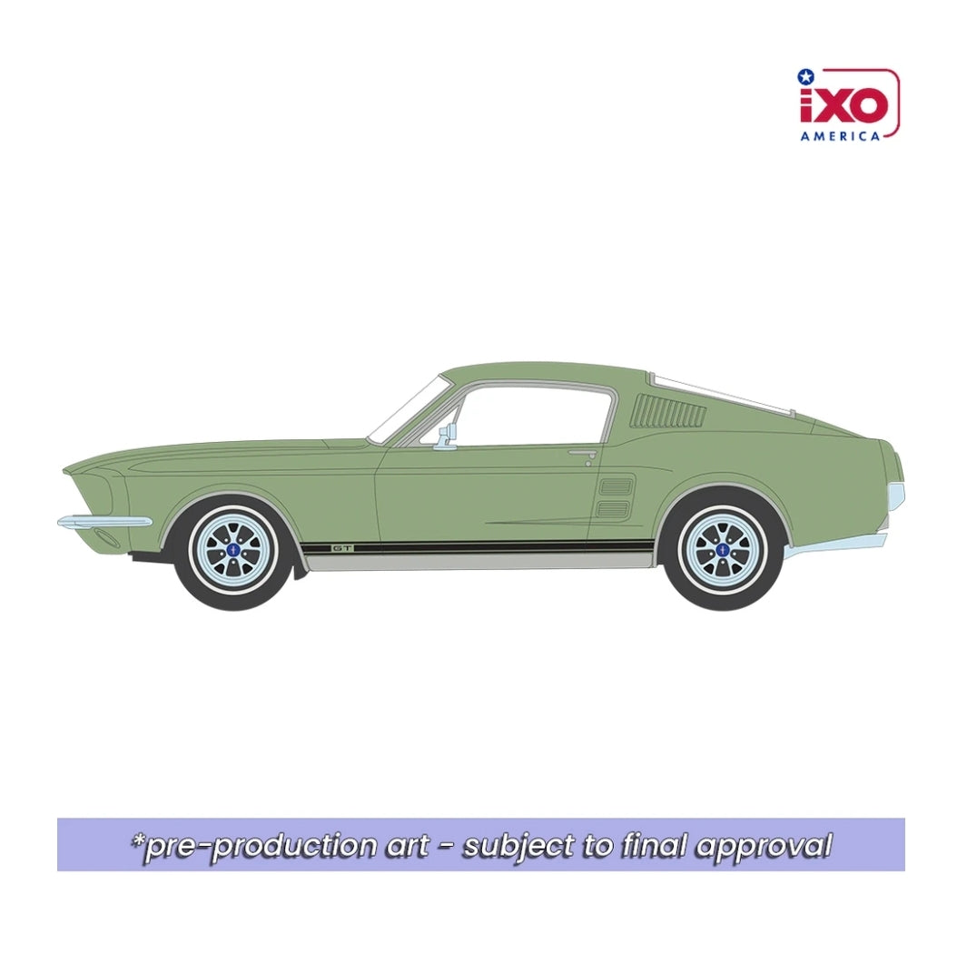 IXO America 1:64 1967 Ford Mustang GT Fastback Lime Gold Metallic