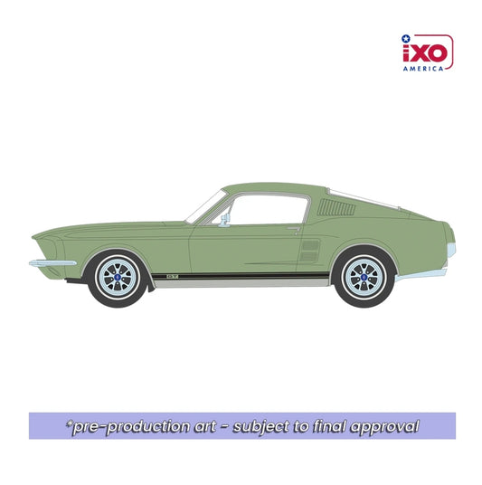 IXO America 1:64 1967 Ford Mustang GT Fastback Lime Gold Metallic