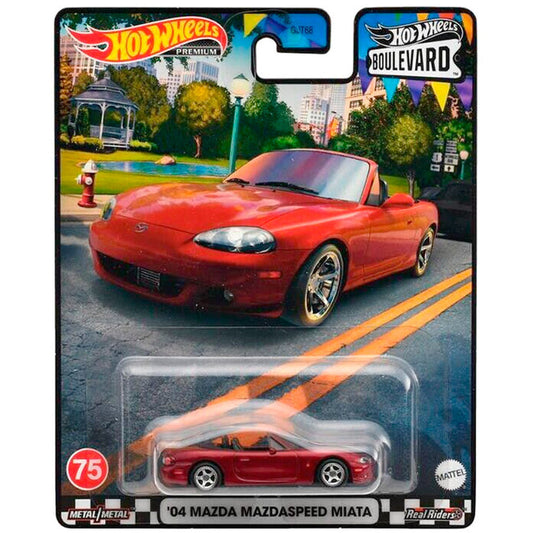 Hot Wheels Premium Boulevard #75 04 Mazda Mazdaspeed Miata Red GJT68