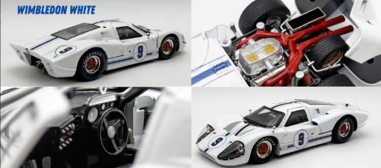 Acme Diecast 1:18 1967 Ford GT40 MK MIV #9 - J9 Wimbledon White
