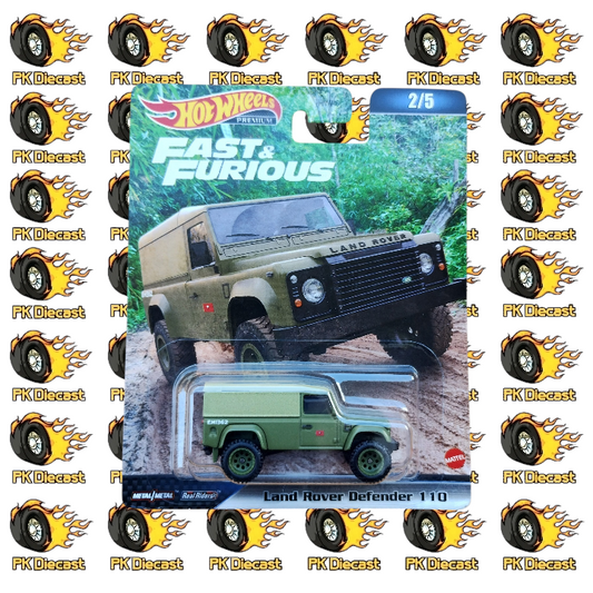 Hot Wheels 1:64 Fast and Furious Land Rover Defender 110 Premium 2/5 *Damaged Card*