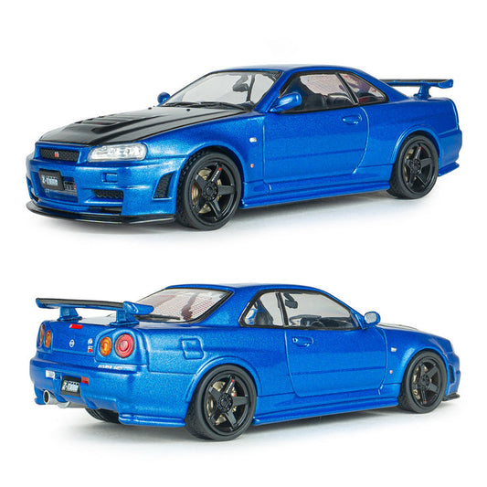 Solido 1:43 2005 Nissan Skyline GT-R (BNR34) Bayside Blue with Nismo Parts