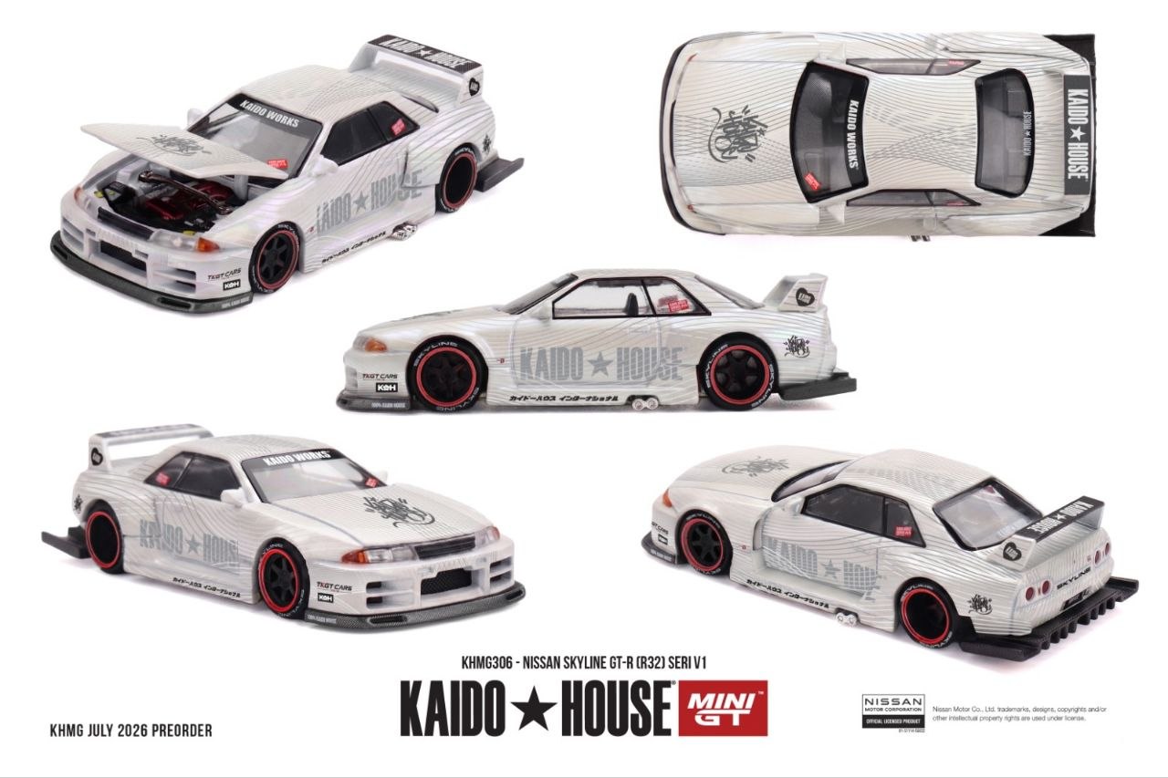 Kaido House x Mini GT 1:64 Nissan Skyline GT-R (R32) Series V1 #306