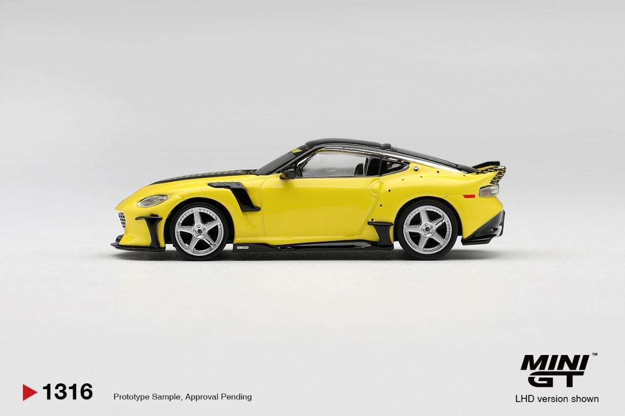 Mini GT 1:64 Nissan Z VeilSide FFZ400 Ikazuchi Yellow #1316