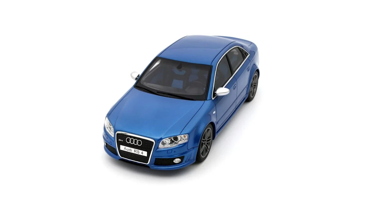 Ottomobile 1:18 2007 Audi RS 4 B7 Sedan Sprint *Resin series* Blue OT1215