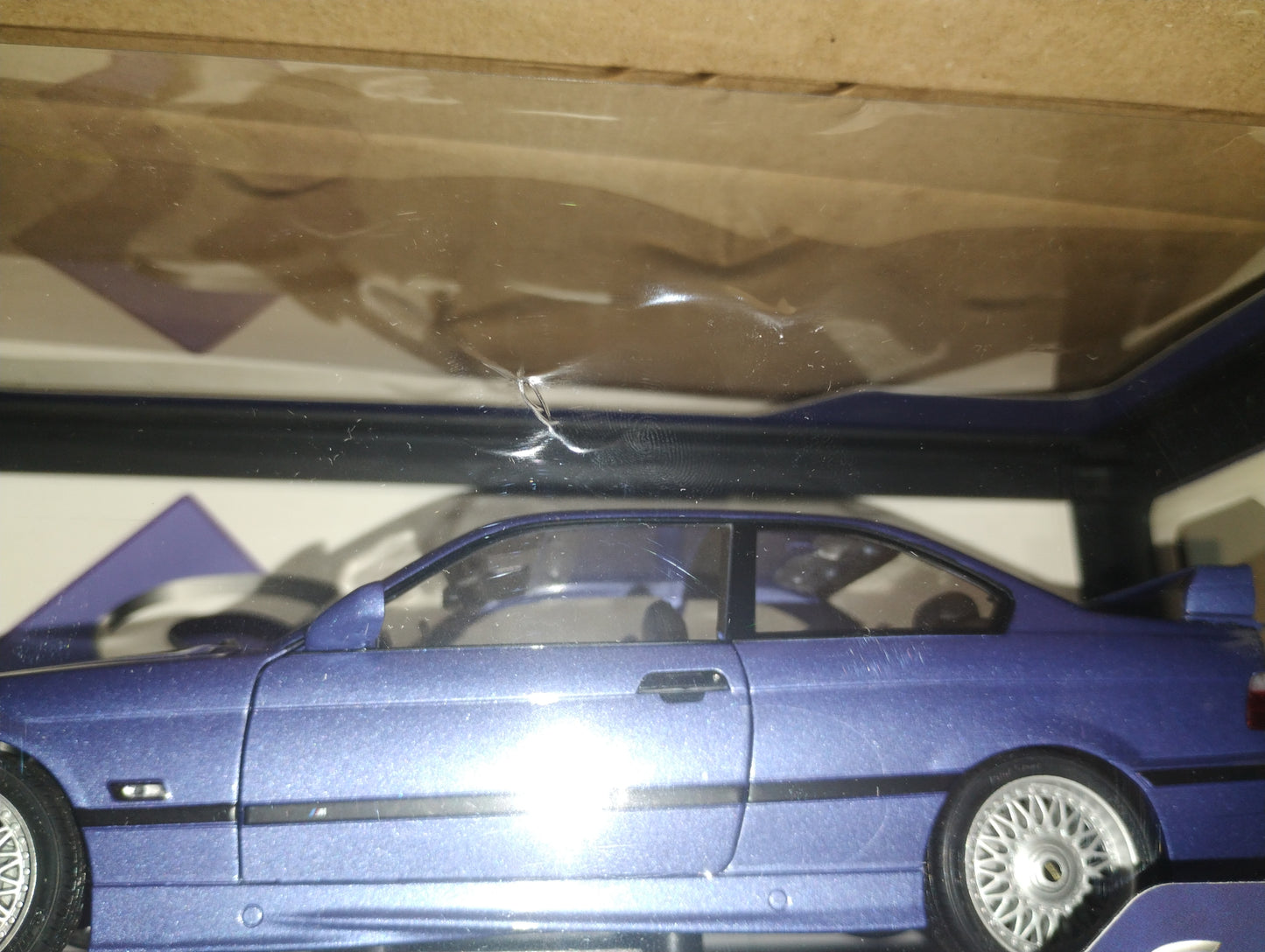 Solido 1:18 1996 BMW  M3 (E36) Coupe Solido Works Blue *Damaged Packaging*