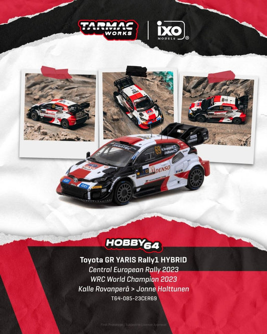 Tarmac Works 1:64 Toyota GR YARIS Rally1 HYBRID Central European Rally 2023 WRC World Champion 2023 Kalle Rovanperä / Jonne Halttunen