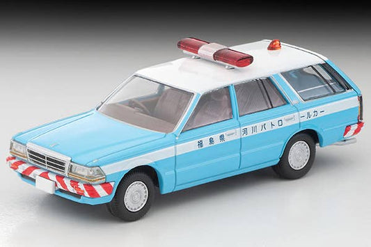 Tomica Limited Vintage 1:64 Nissan Gloria Van River Patrol Car White/Blue