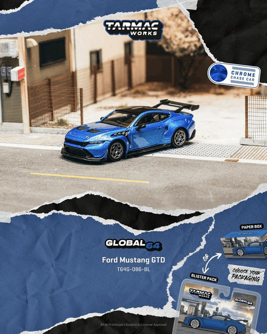 Tarmac Works 1:64 Ford Mustang GTD Blue