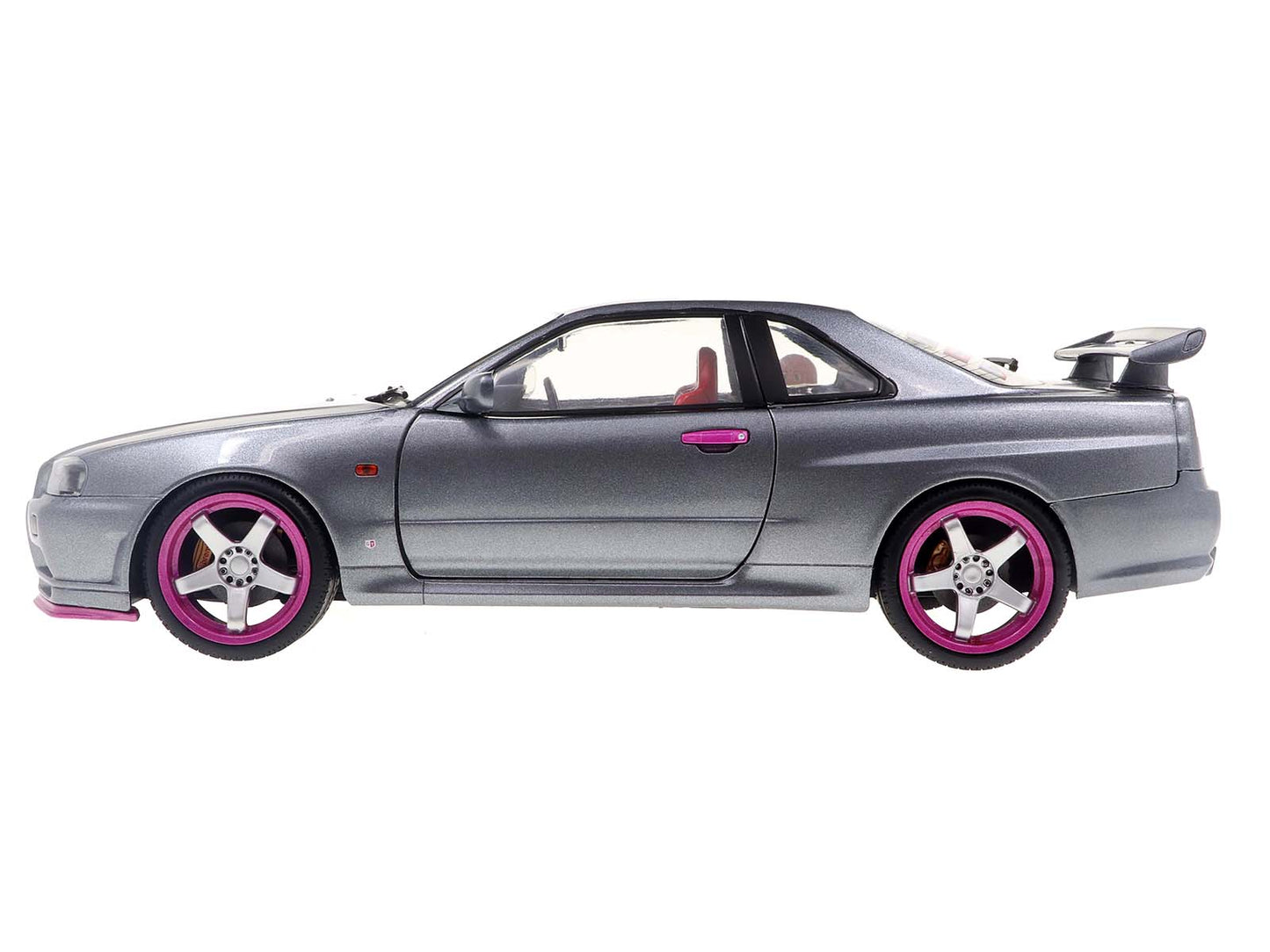 Solido 1:18 1999 Nissan Skyline GT-R (R34) Silver/Purple Metallic