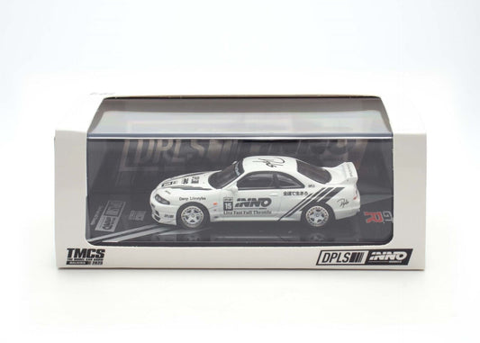 Inno64 x DPLS 1:64 Nissan Skyline GT-R (R33) White/Black