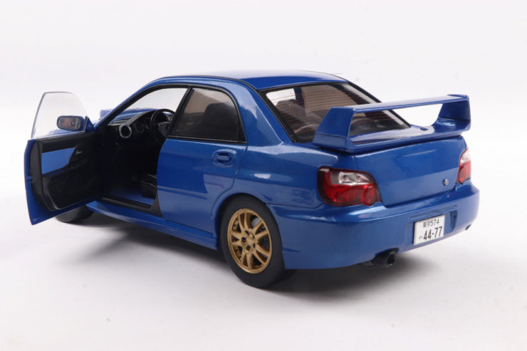 Solido 1:18 2003 Subaru IMPREZA WRX STI Sonic Blue *Damaged Box*