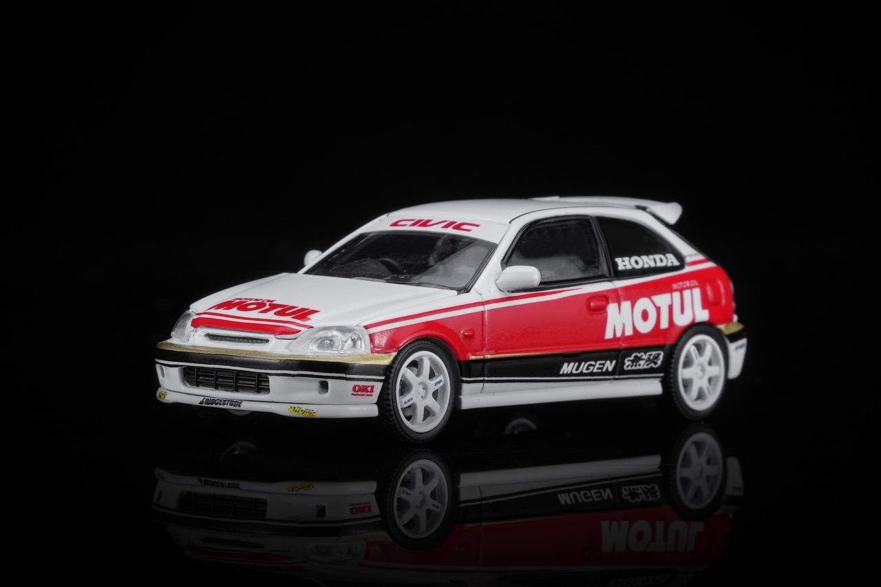 MotorHelix 1:64 2012 Honda Civic Type R (EK9) *MOTUL* White/Red