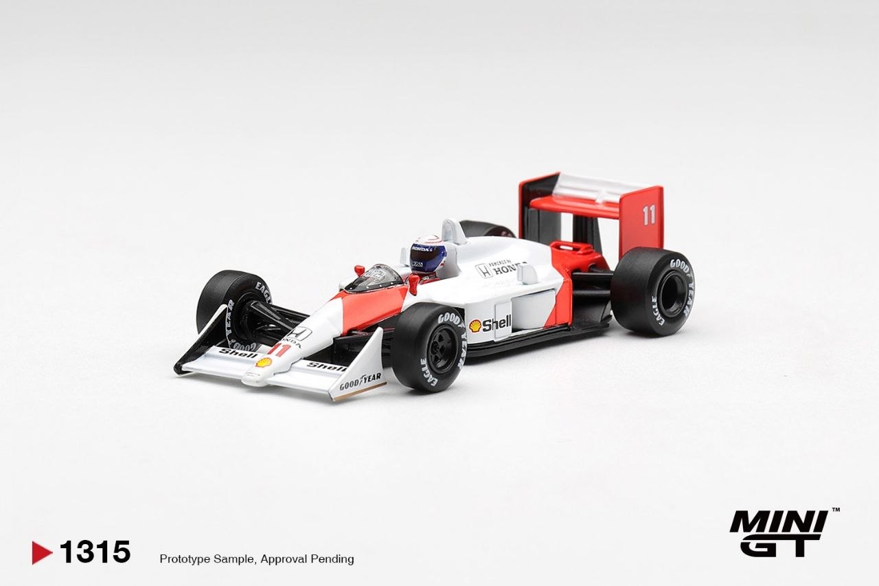 Mini GT 1:64 McLaren MP4/4 #11 Alain Prost 1988 Canadian Grand Prix  2nd Place #1315