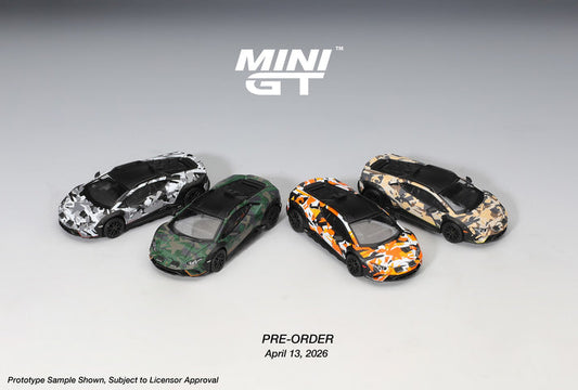 Mini GT 1:64 2025 Lamborghini Huracan Sterrato All Terrarin 4 Car Set (LHD)