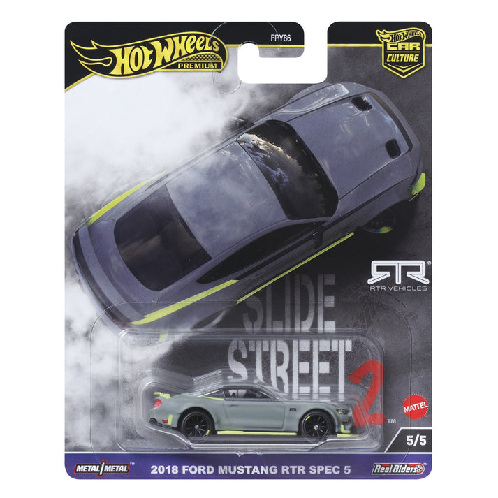 Hot Wheels Premium 2018 Ford Mustang RTR Spec 5 SLIDE STREET 2