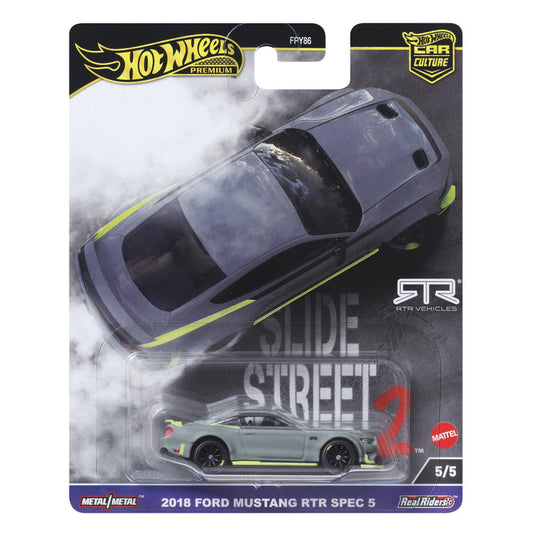 Hot Wheels Premium 2018 Ford Mustang RTR Spec 5 SLIDE STREET 2