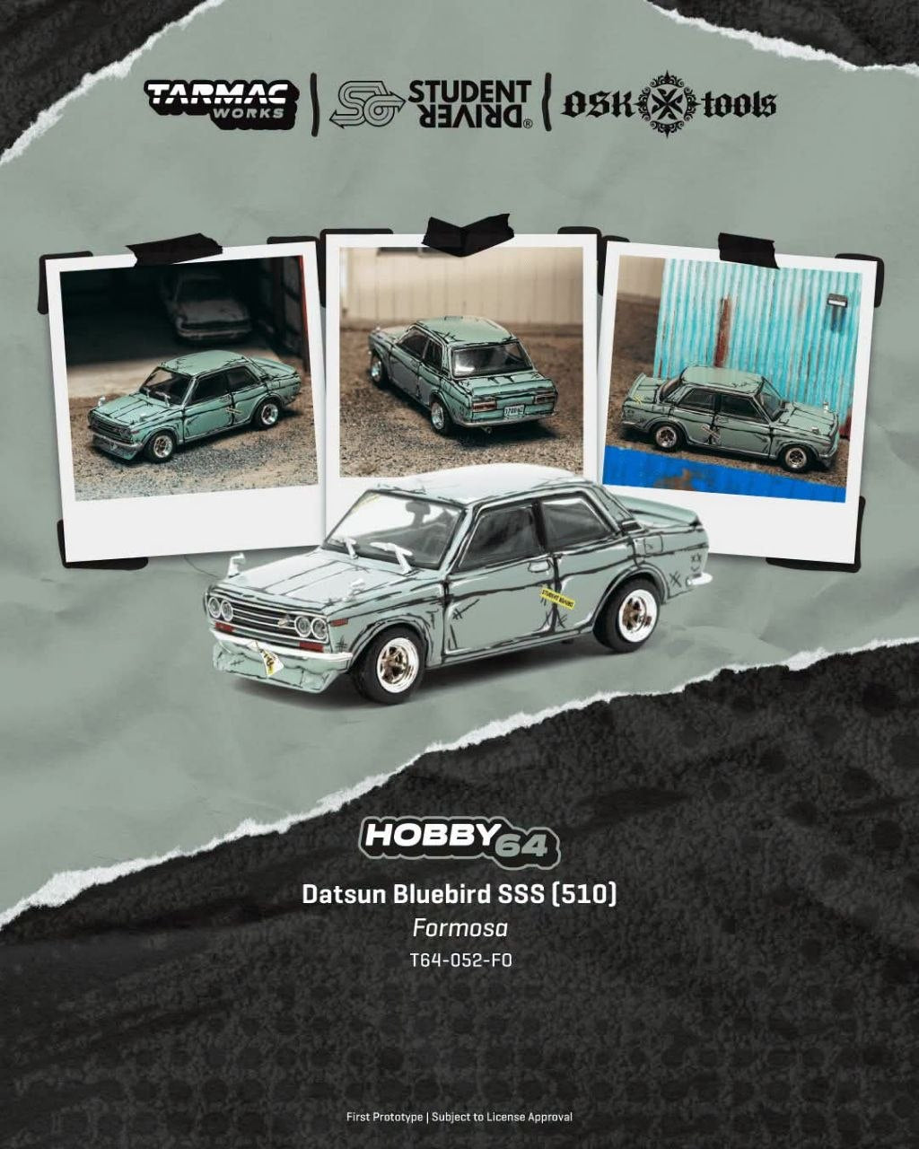 Tarmac Works 1:64 Datsun Bluebird SSS (510) Formosa