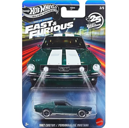 Hot Wheels 1:64 Silver Series Fast & Furious 25th Anniversary 1967 Custom 3/5