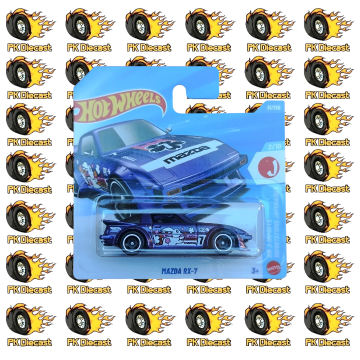 Hot Wheels 1:64 Mainline Mazda RX-7 61/250 HW J-Imports Short Card