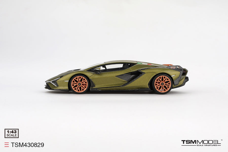 TSM True Scale Miniatures 1:43 Lamborghini Sian FKP 37 Verde Gea Matt Green TSM430829