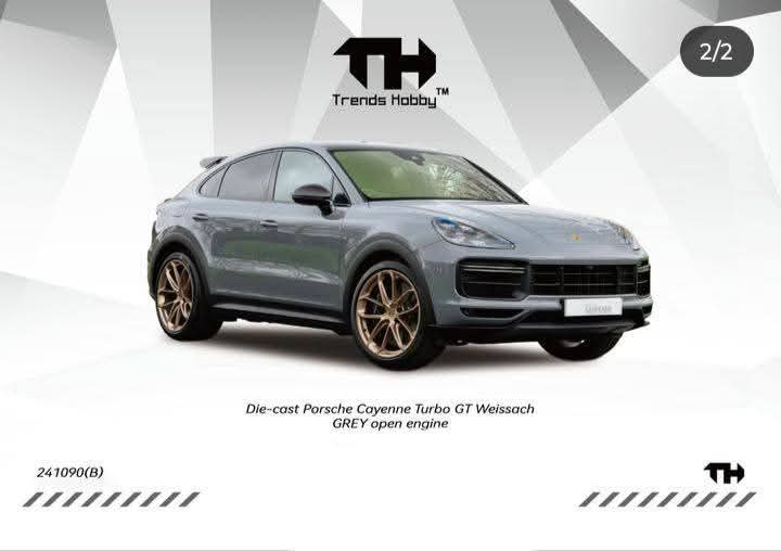 Trends Hobby 1:64 Porsche Cayenne Turbo GT WEISSACH in Grey