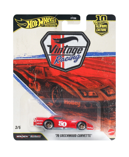 Hot Wheels 2026 1:64 Premium '76 Greenwood Corvette Car Culture Vintage Racing 3/5