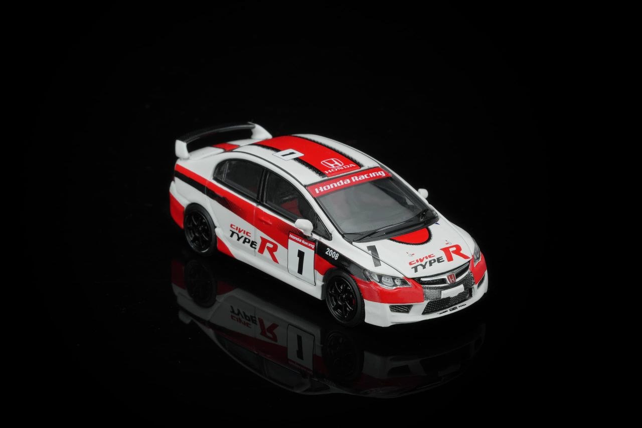 MotorHelix 1:64 2012 Honda Civic Type R (FD2) #1 Japan One Make Race White/Red