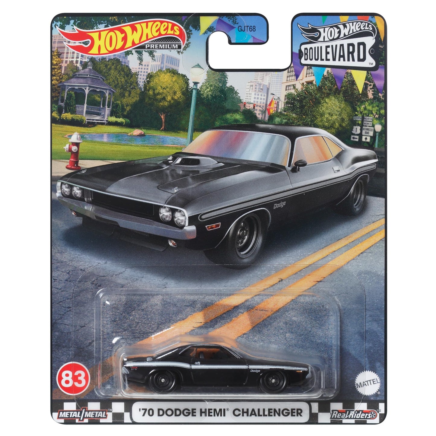 Hot Wheels 1:64 '70 Dodge Hemi Challenger Boulevard Premium #83