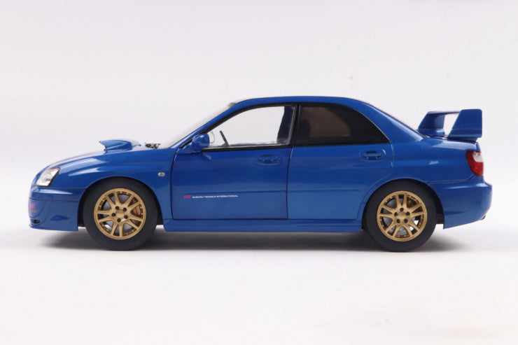 Solido 1:18 2003 Subaru IMPREZA WRX STI Sonic Blue *Damaged Box*