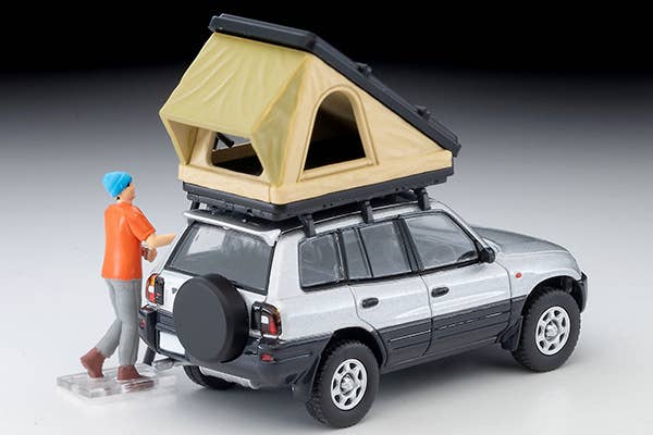 Tomica Limited Vintage 1:64 Toyota RAV4J V silver with tent