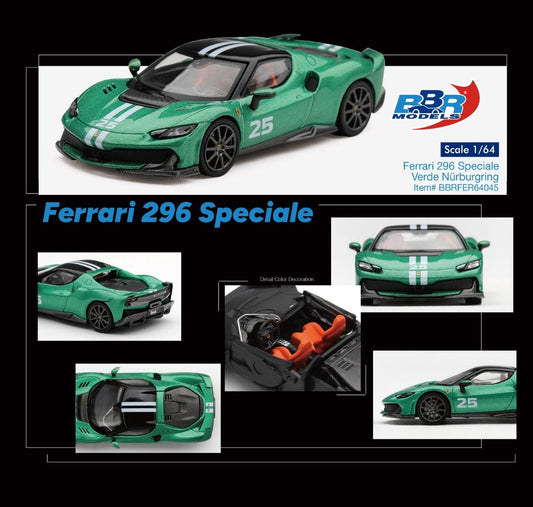BBR Models 1:64 Ferrari 296 Speciale Verde Nürburgring BBRFER64045