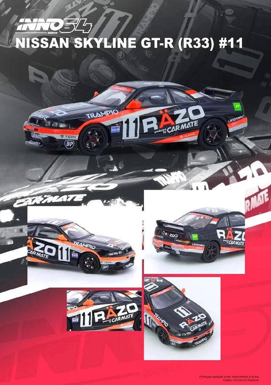 Inno64 Nissan Skyline GT-R R33 #11 "RAZO TRAMPIO" N1 Super 1995 1:64