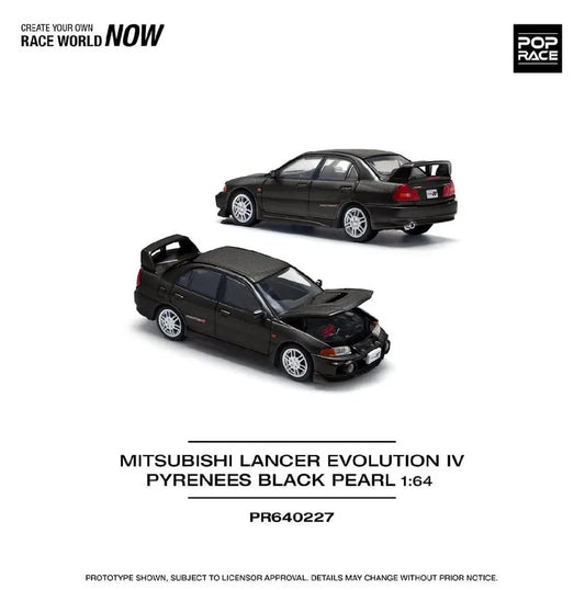 Pop Race Mitsubishi Lancer Evolution IV Pyrenees Black Pearl 1:64