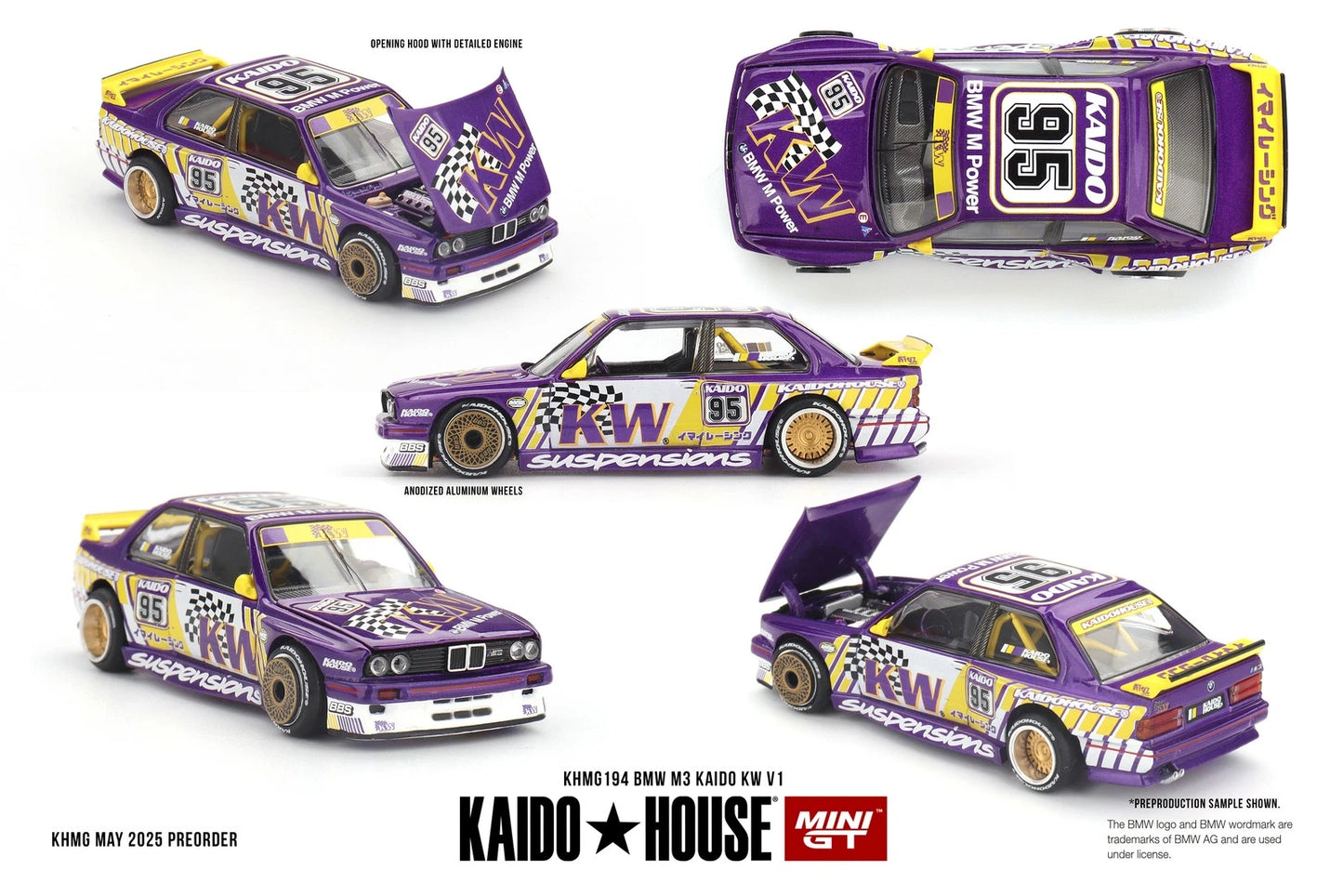 Mini GT x Kaido House 1:64 BMW E30 M3 Kaido KW V1 #194