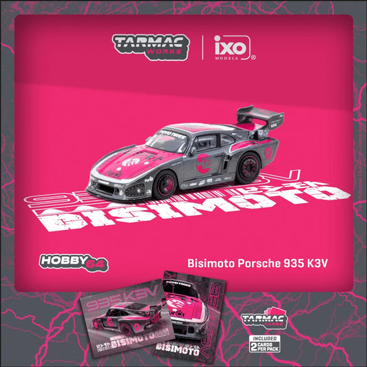 Tarmac Works 1:64 Bisimoto Porsche 935 K3V with Trading Card Set